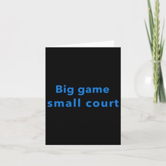 Carte Big Game Small Court (Devant)