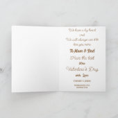 Carte Big Gold Heart Valentine Famille Salut (Intérieur)