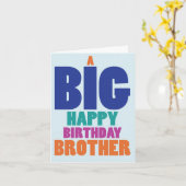 Carte Big Happy Birthday Brother (Fleur jaune)