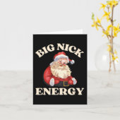 Carte Big Nick Energy Funny Père Noël Noël (Fleur jaune)