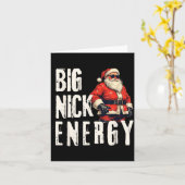 Carte Big Nick Energy Funny Santa Christmas  (Fleur jaune)