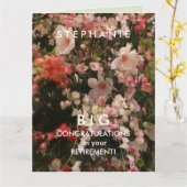 Carte BIG Nom Retraite Félicitations Beaucoup de fleurs (Fleur jaune)