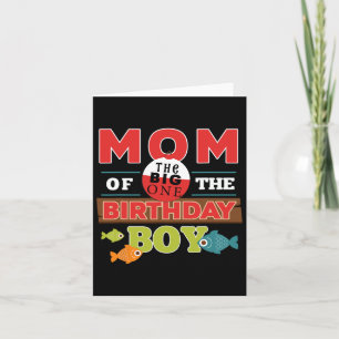 Carte Big One Pêche Thème Maman De L'Anniversaire Garçon