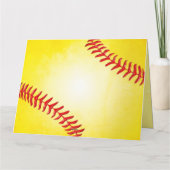 Carte BIG Personnalisé, Softball Merci Cartes, 3 Taille (Dos)