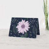 Carte Big Rose Daisy Dark Joyeux Anniversaire Nom person (Dos)