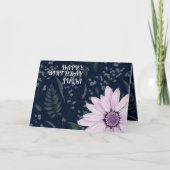 Carte Big Rose Daisy Dark Joyeux Anniversaire Nom person (Devant)