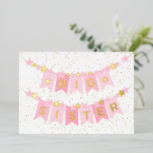 Carte Big Sister New Baby Foil (Debout devant)
