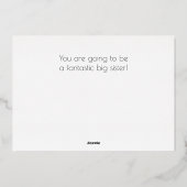 Carte Big Sister New Baby Foil (Verso)