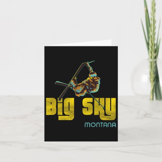 Carte Big Sky Montana Ski Vintage (Devant)