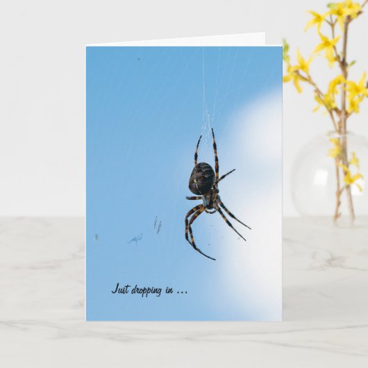 Carte Big Spider pour penser à vous (Fleur jaune)