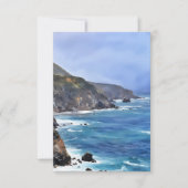 Carte Big Sur Ocean Cliff Sea Art Flat Note (Devant)