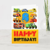 Carte Big Trucks 8e anniversaire (Devant)