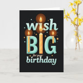 Carte Big Wish Teal Glow (Fleur jaune)