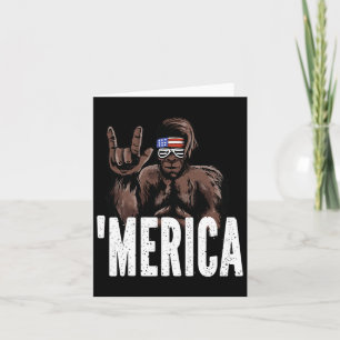 Carte Bigfoot 4 juillet Fête de l'Indépendance américain