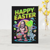 Carte Bigfoot Alien Easter Card (Fleur jaune)