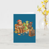 Carte Bigfoot Alien Nessie Mothman Retro Gaming Christma (Fleur jaune)