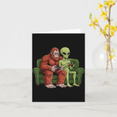 Carte Bigfoot Alien Video Games Gaming Sasquatch Ufo Men (Fleur jaune)