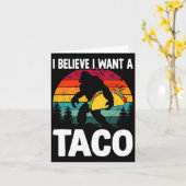 Carte Bigfoot Believer Veut Tacos Sasquatch Cinco De Ma (Fleur jaune)