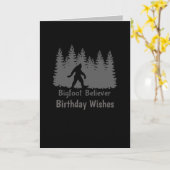 Carte Bigfoot croyant ligne d'arbre anniversaire (Fleur jaune)