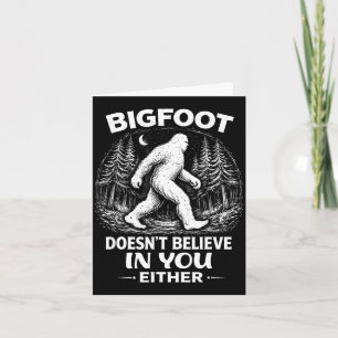 Carte Bigfoot drôle pour hommes et femmes de camping ran