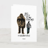 Carte Bigfoot est mon ami (Dos)