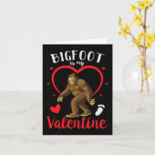 Carte Bigfoot est mon pyjama de la Saint-Valentin Bigfoo (Fleur jaune)