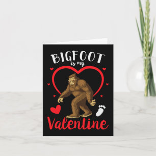 Carte Bigfoot est mon pyjama de la Saint-Valentin Bigfoo