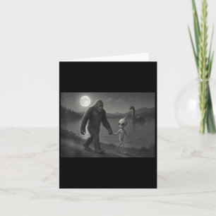 Carte Bigfoot Et Alien À Loch Ness