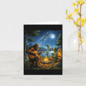 Carte Bigfoot Et Alien Loch Ness Feu De Camp Sasquatch A (Fleur jaune)