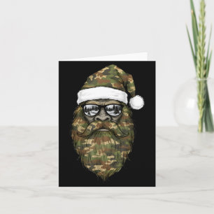 Carte Bigfoot Face Lunettes de soleil Santa Noël Camo Xm
