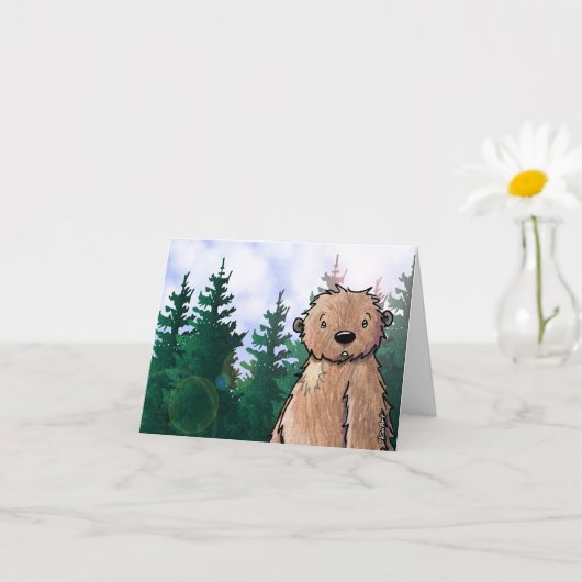 Carte Bigfoot Fan Sasquatatch Note (Petite plante)