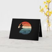 Carte Bigfoot Fishing Sasquatch Frisherman Funny Pères (Fleur jaune)