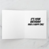 Carte BIGFOOT FUNNY BIG Greeting Card (Intérieur)