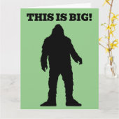 Carte BIGFOOT FUNNY BIG Greeting Card (Fleur jaune)