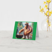 Carte Bigfoot Grilling Burgers (Fleur jaune)