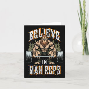 Carte Bigfoot Gym Croyez En Max Reps Deadlift Bodybuild