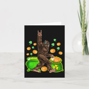 Carte Bigfoot Happy Jour de la Saint Patrick Chemise Fun