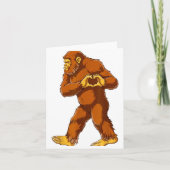 Carte Bigfoot Heart Hands Funny Sasquatch Lover Valentin (Devant)