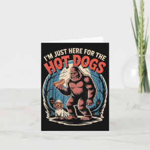 Carte Bigfoot Hotdog Costume Amoureux des chiens Hallowe