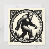 Carte Bigfoot Illustration Folklore (Devant)