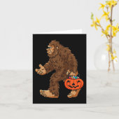 Carte Bigfoot Jack-o'-lantern Fun Halloween Garçons Enfa (Fleur jaune)