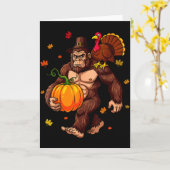Carte Bigfoot Lgrim Turkey Pumpkin Thanksgiving Day Boys (Fleur jaune)