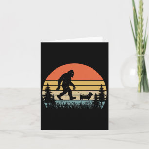 Carte Bigfoot Marcher Corgi Chien Funny Valentines Jour