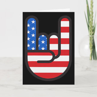 Carte Bigfoot Merica Rock Drapeau Américain Patriotique