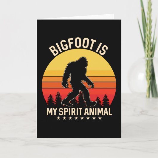 Carte Bigfoot mon esprit animal | Bigfoot Retro (Devant)