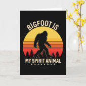 Carte Bigfoot mon esprit animal | Bigfoot Retro (Fleur jaune)