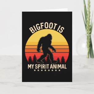 Carte Bigfoot mon esprit animal   Bigfoot Retro