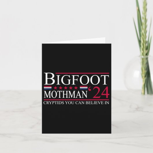 Carte Bigfoot Mothman 2024 Élection Présidentielle Vote  (Devant)