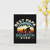 Carte Bigfoot Papa Sasquatch Papa Meilleur Papa Squatch  (Fleur jaune)