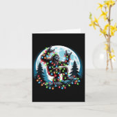 Carte Bigfoot Père Noël Feux d'arbre de Noël Funky Noël (Fleur jaune)